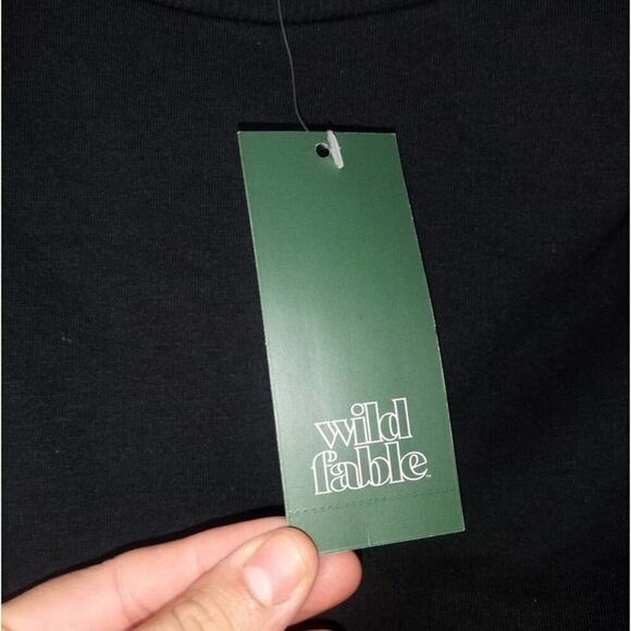🎉[B5] Wild Fable Sweatshirt Women's Black Crew Neck, Size L - Picture 3 of 3
